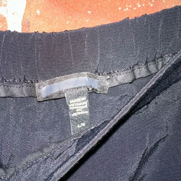 Eileen Fisher $278 crepe wide leg pants side slits tencel lyocell viscose L NEW - Picture 4 of 6